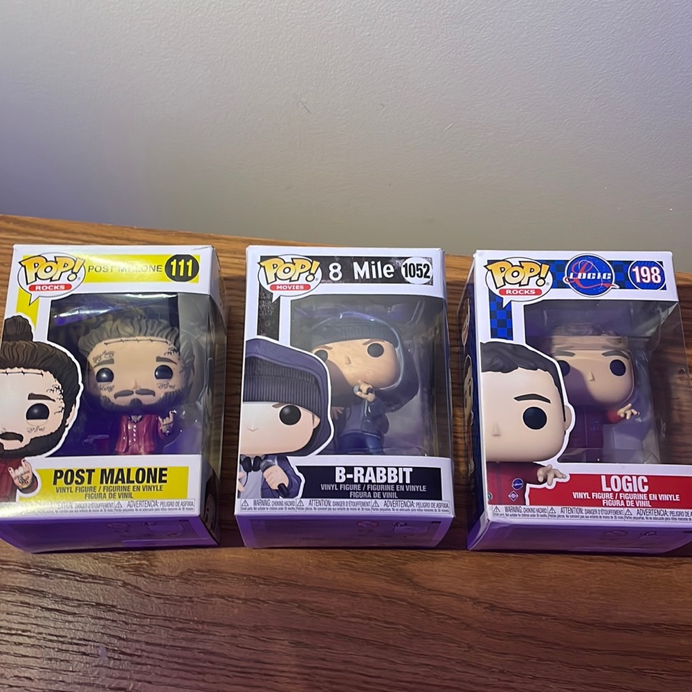 Artist pop funk vinyl figures EMINEM POST MALONE LOGIC